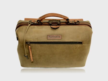 McFermoir Wout dokterstas 75.3016 met A4 vak met magneetsluiting Taupe met ranger