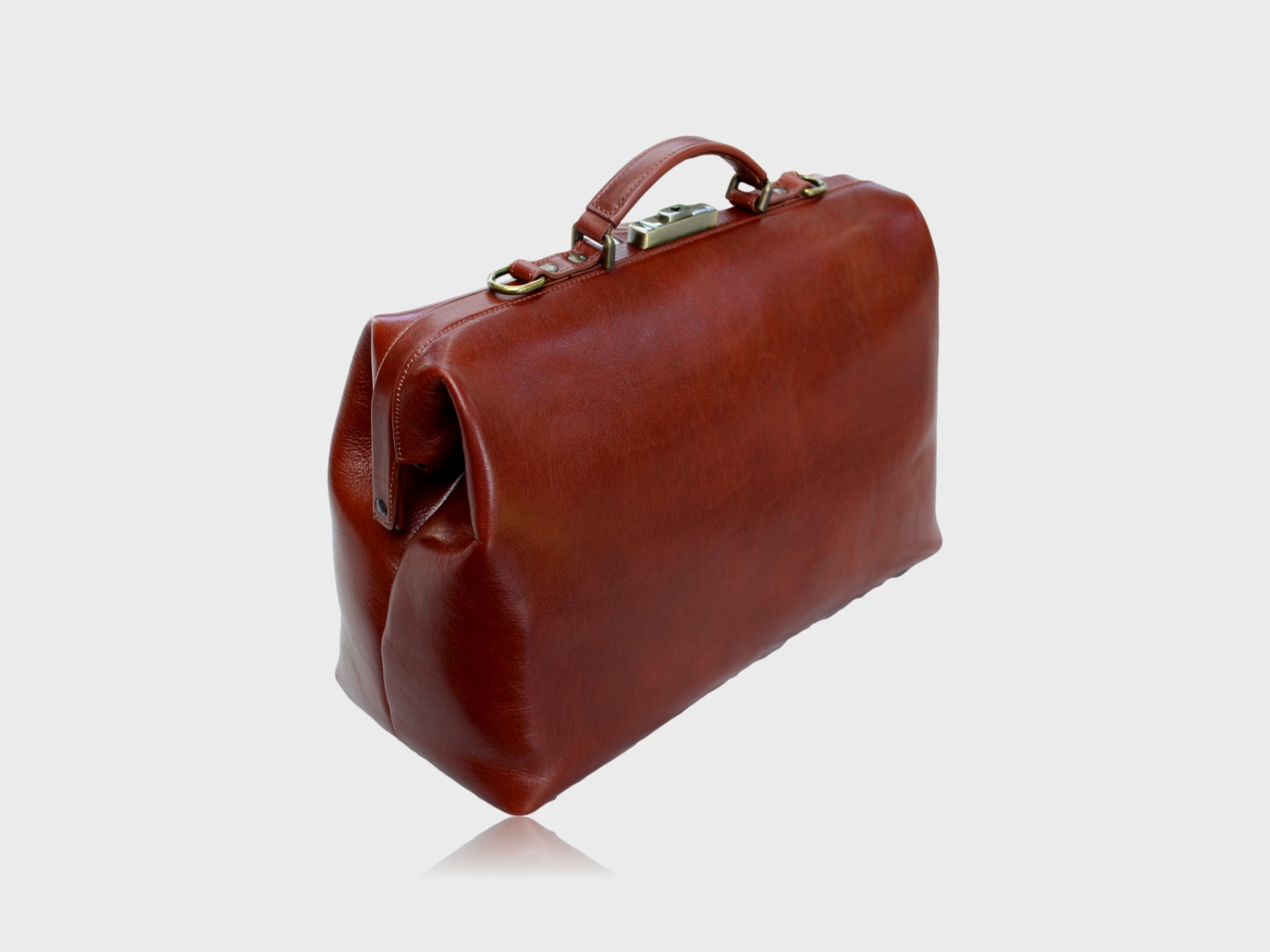 McFermoir zonder A4 vak cognac schuin