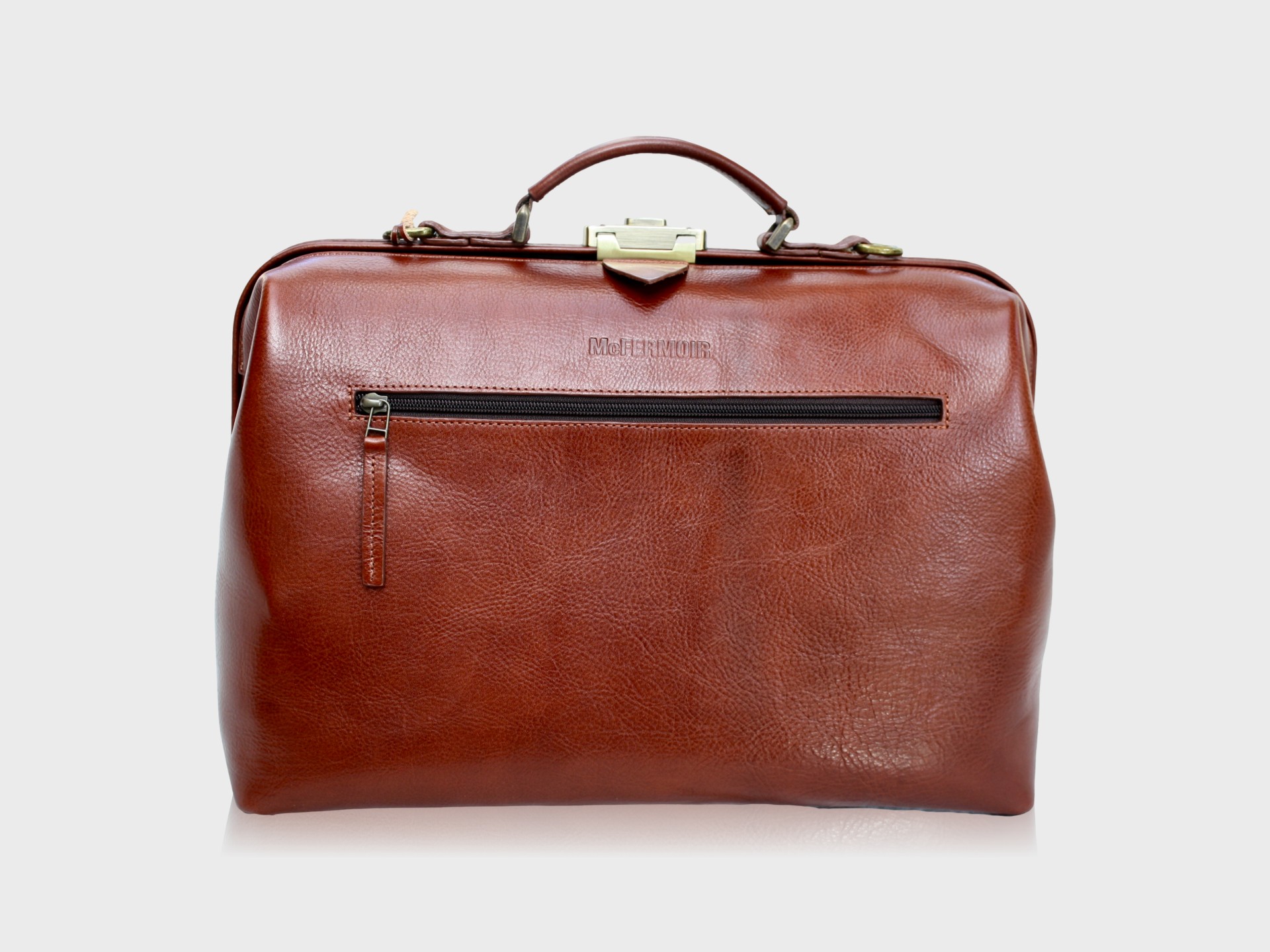 McFermoir zonder A4 vak cognac voorzijde