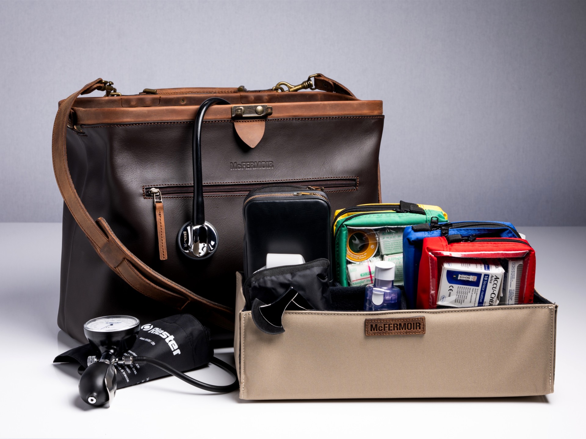 McFermoir Doctor's Bag A4 Wout 133014-73 Dark Brown with Ranger - Image 13