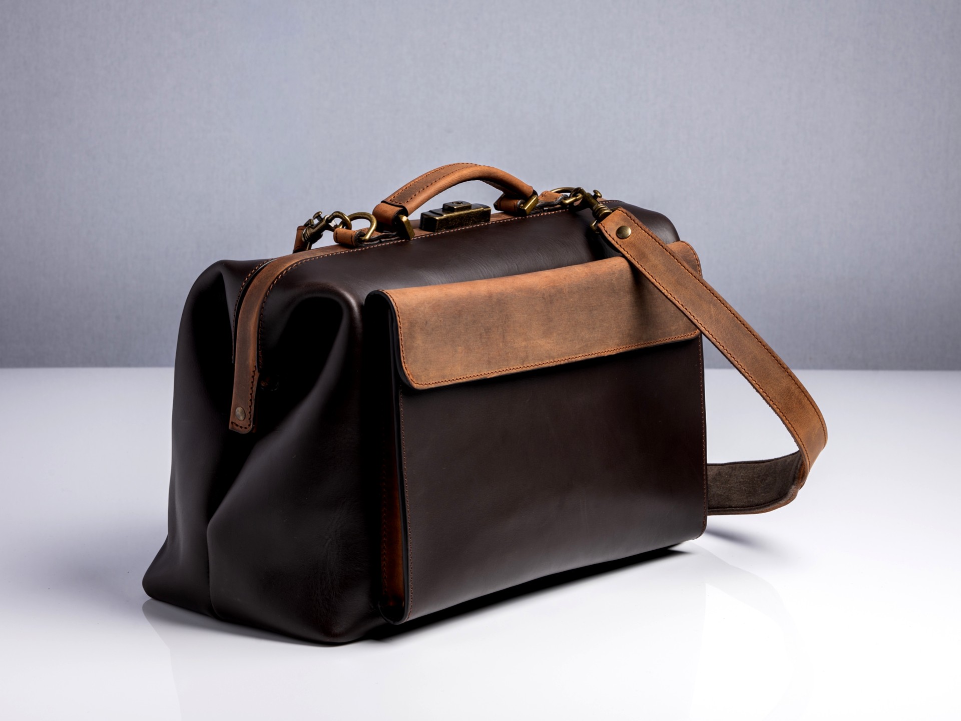 McFermoir Doctor's Bag A4 Wout 133014-73 Dark Brown with Ranger - Image 7