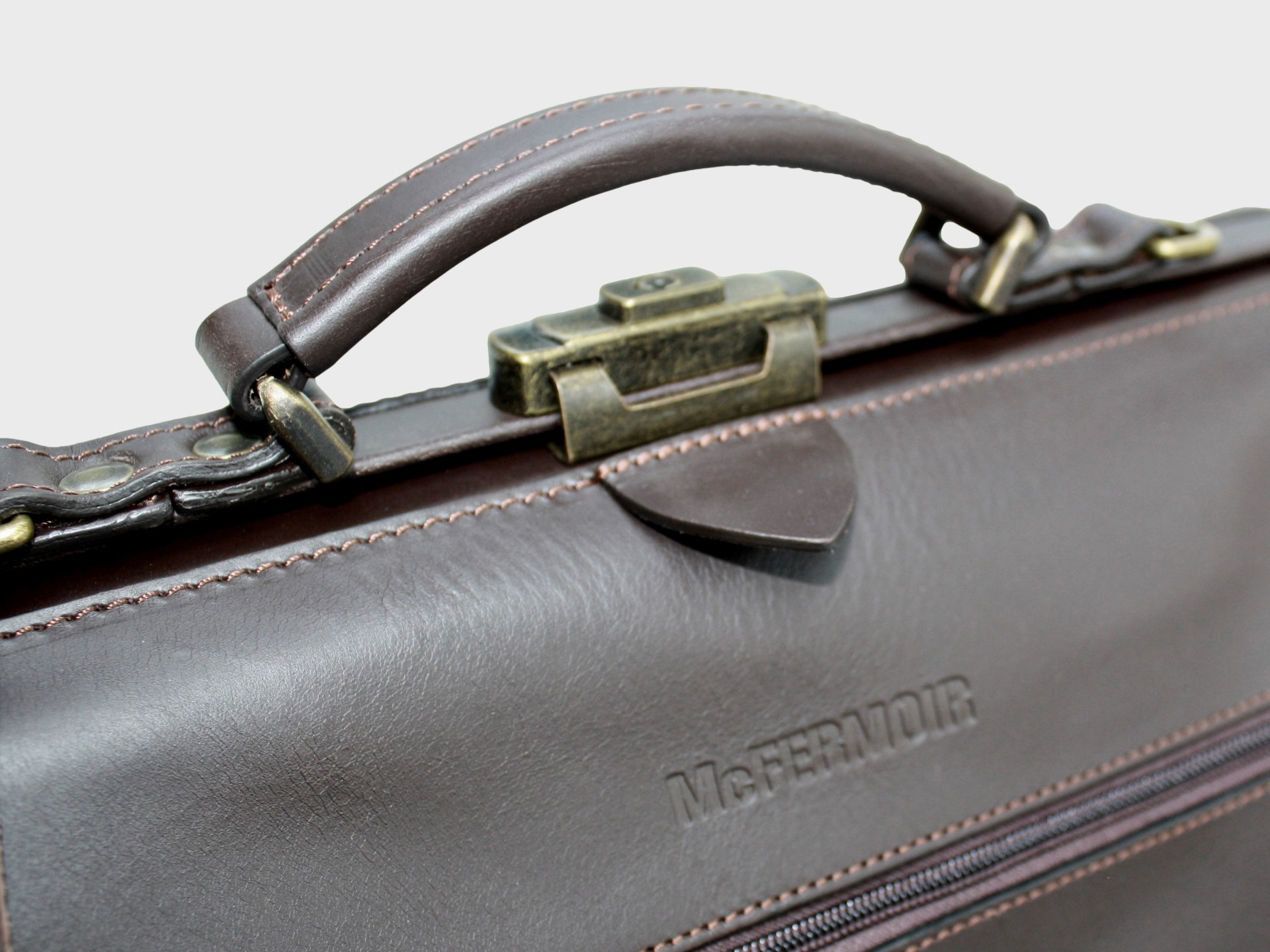 McFermoir Doctor's Bag A4 Wout 133014 Dark Brown - Image 13