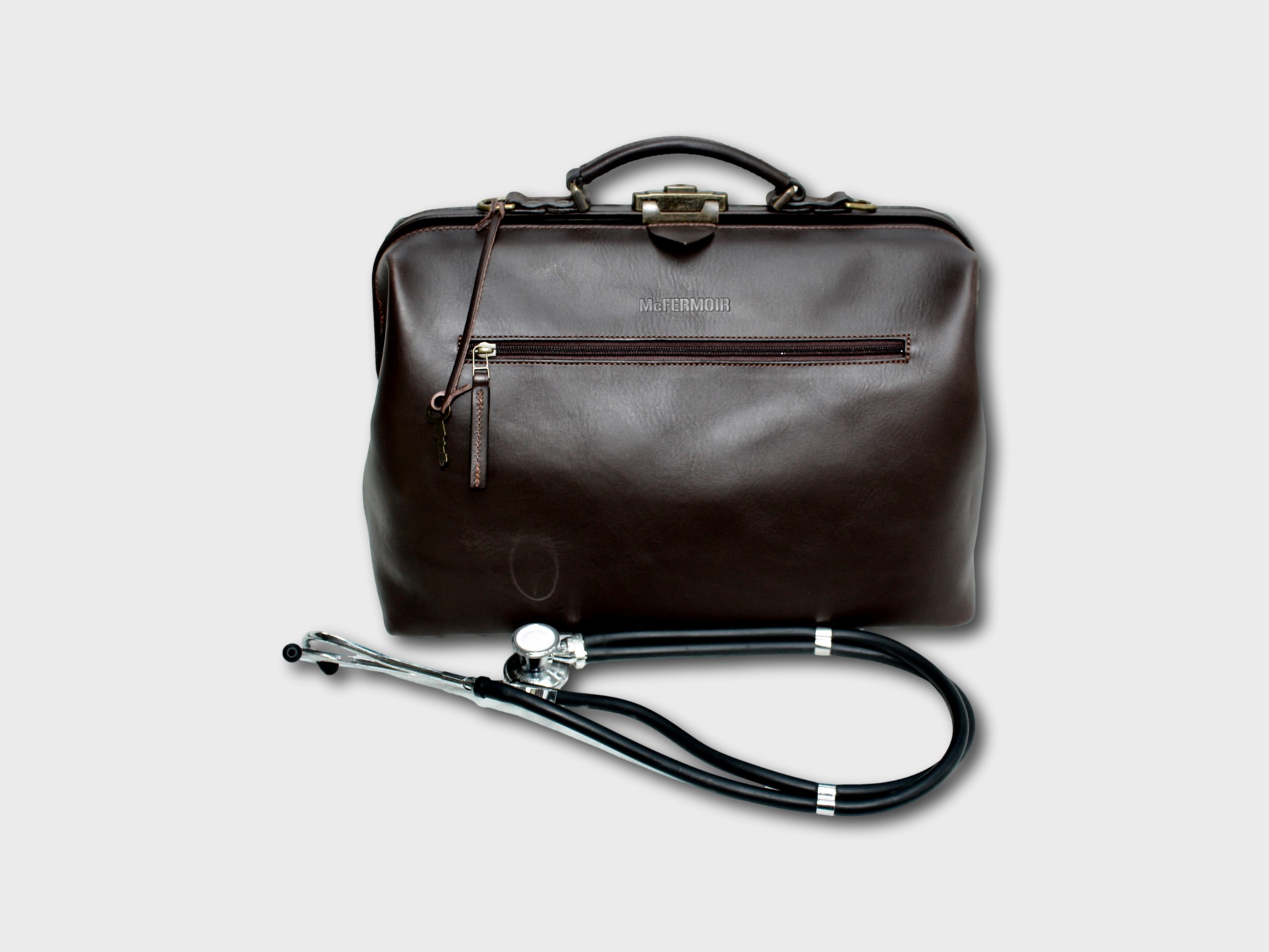 McFermoir Doctor's Bag A4 Wout 133014 Dark Brown - Image 9