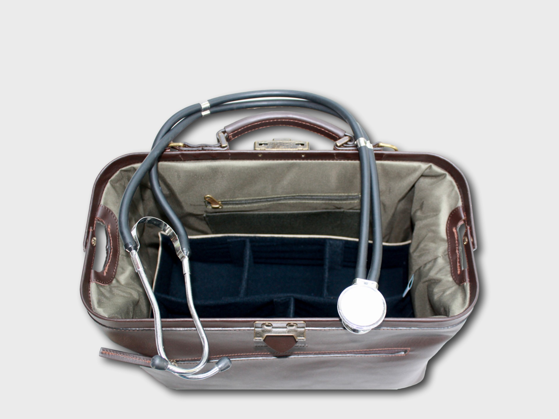 McFermoir Doctor's Bag A4 Wout 133014 Dark Brown - Image 14