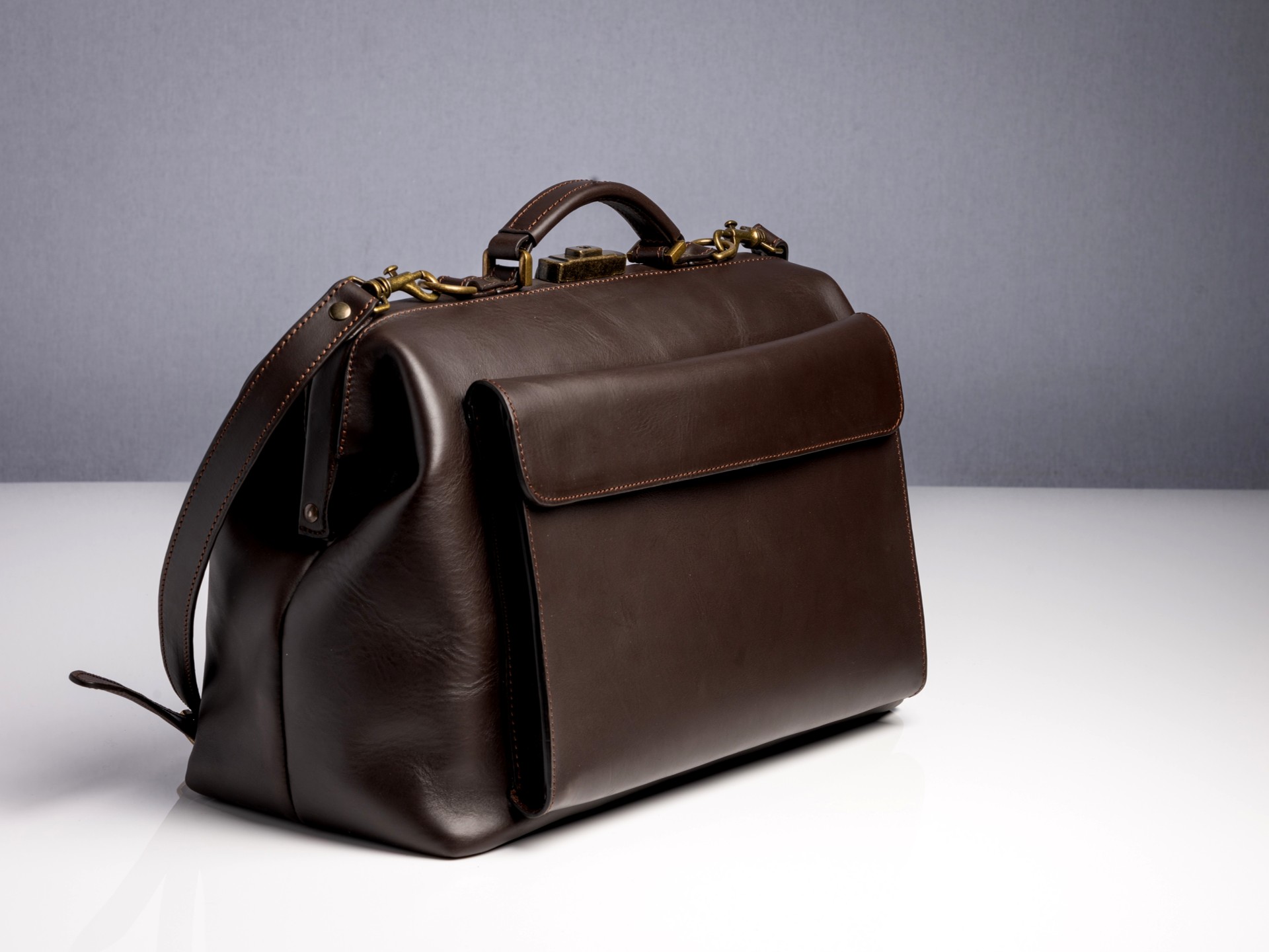 McFermoir Doctor's Bag A4 Wout 133014 Dark Brown - Image 4