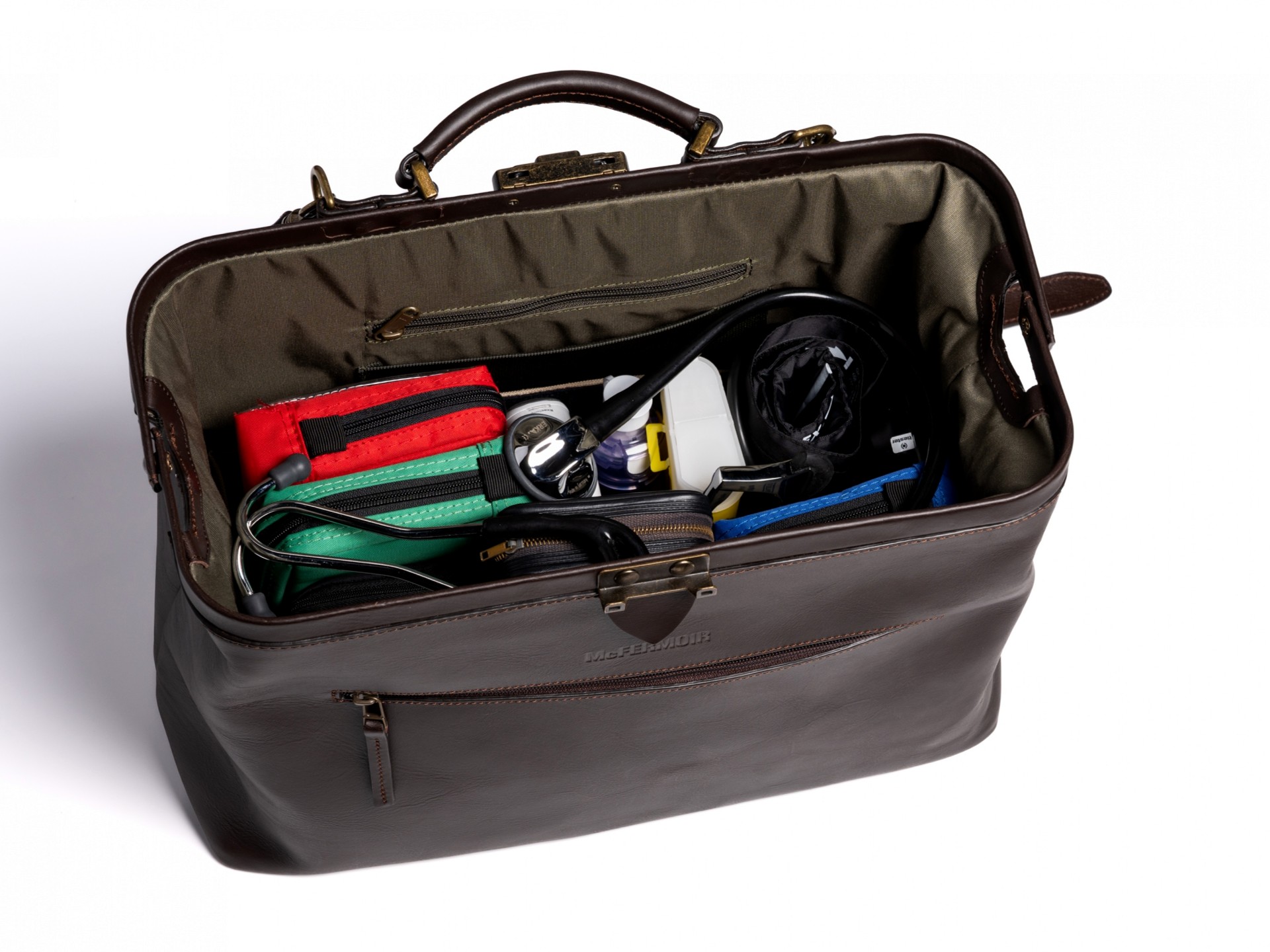 McFermoir Doctor's Bag A4 Wout 133014 Dark Brown - Image 7