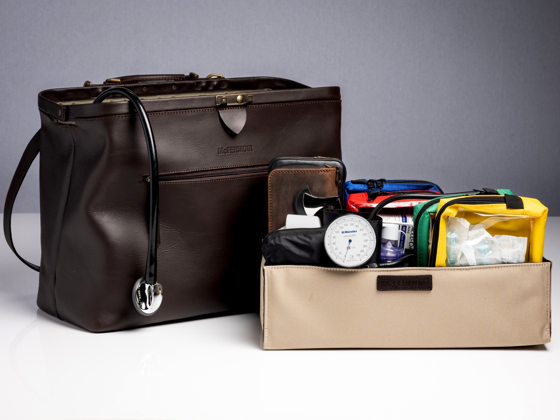 McFermoir Doctor's Bag A4 Wout 133014 Dark Brown - Image 6